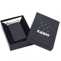 Зажигалка Zippo Slim Matt, матовая черная / Миниатюра WWW (1000)