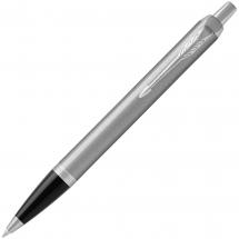 Ручка шариковая Parker IM Essential Stainless Steel CT, серебристая с черным / Миниатюра WWW (1000)