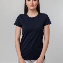 Футболка женская T-bolka Stretch Lady, темно-синяя (navy) / Миниатюра WWW (1000)