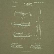 Футболка приталенная Old Patents. Knife, меланж хаки / Миниатюра WWW (1000)