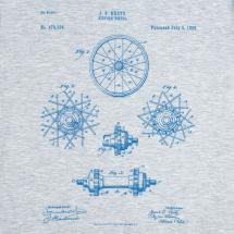 Футболка приталенная Old Patents. Wheel, голубой меланж / Миниатюра WWW (1000)