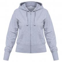 Толстовка женская Hooded Full Zip серый меланж